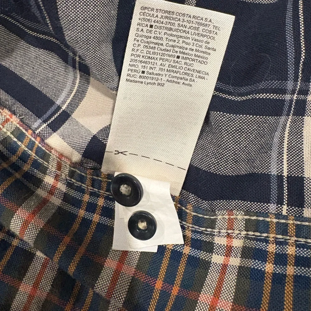 Banana Republic men’s RELAXED-FIT PATCHWORK OXFORD shirt L plaid